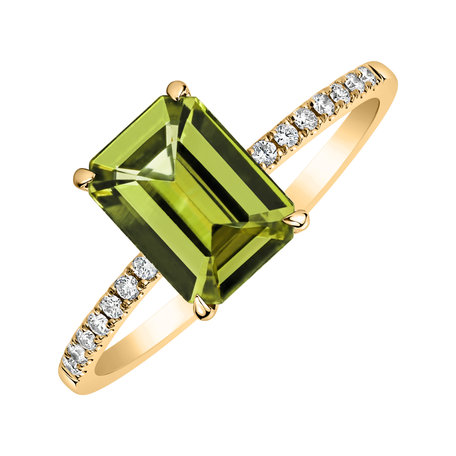 Diamond ring with Peridot Perfect Promise