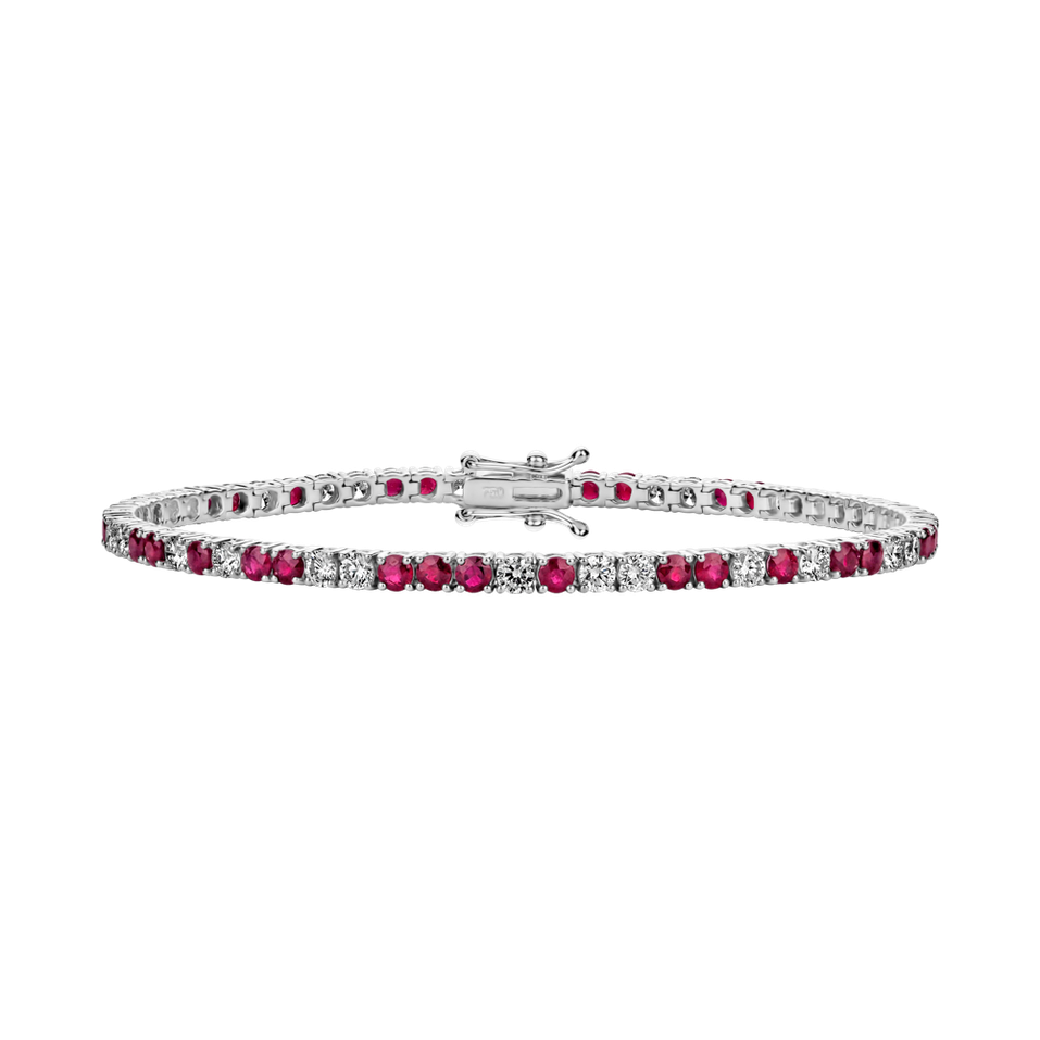 Diamond bracelet with Ruby Belissia