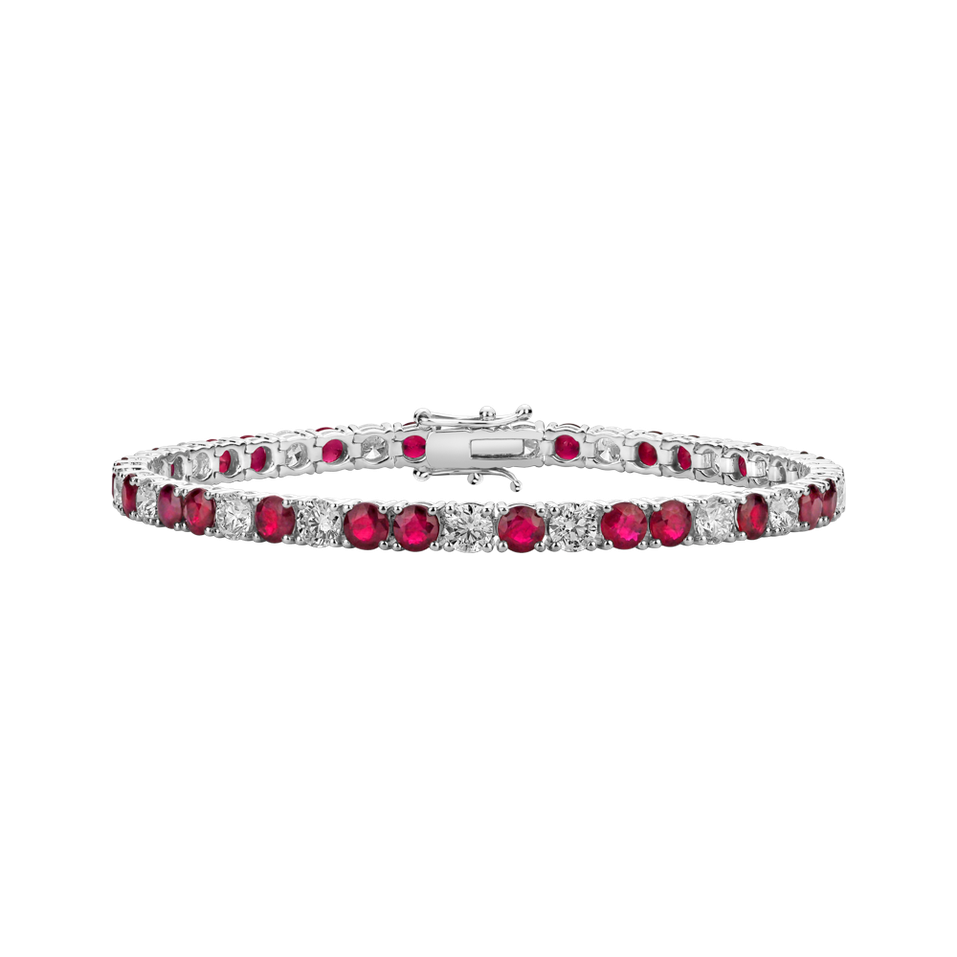 Diamond bracelet with Ruby Belissia