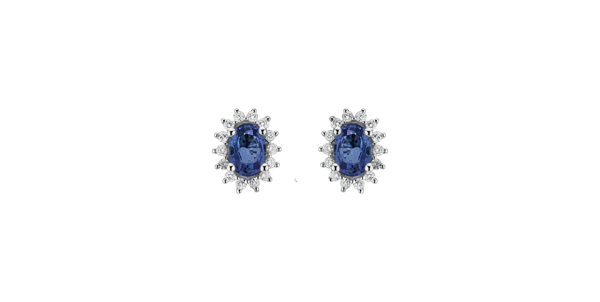 Diamond earrings with Sapphire Princess Sparkle