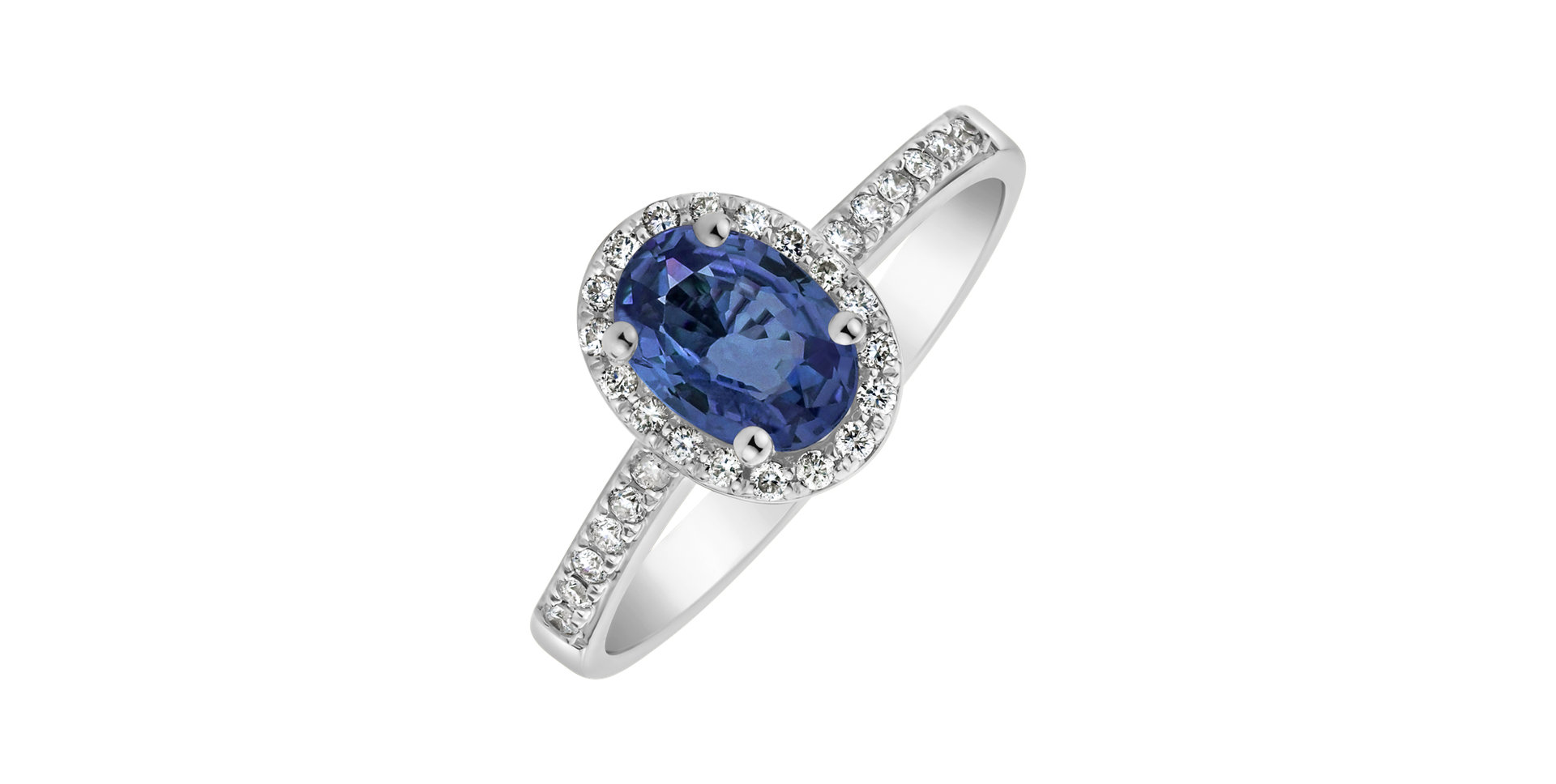 Diamond ring with Sapphire Princess