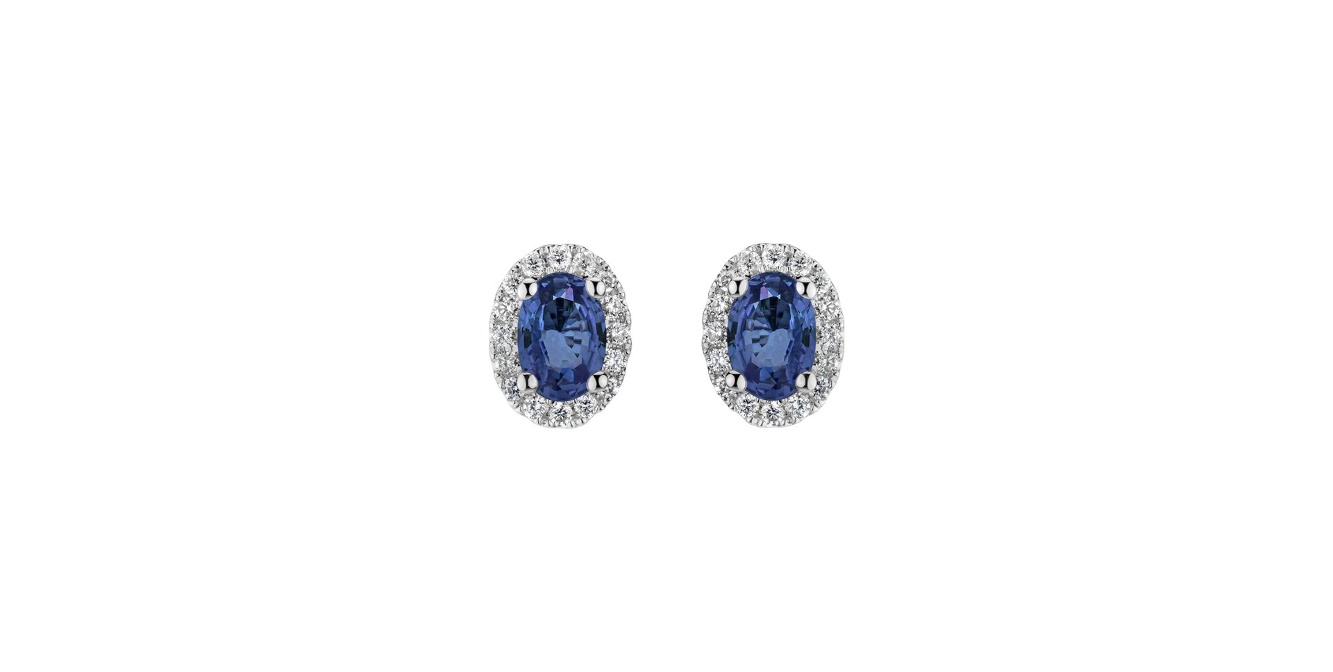 Diamond earrings with Sapphire Imperial Allegory