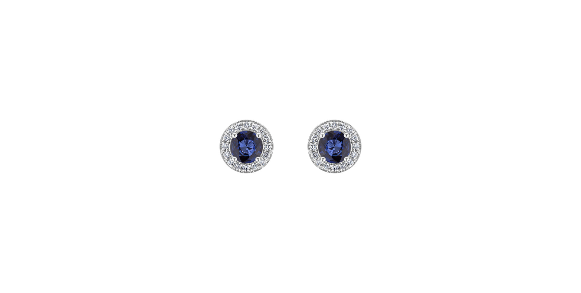 Diamond earrings with Sapphire Sparkling Rain
