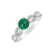 Diamond ring with Emerald Playful Wonder2