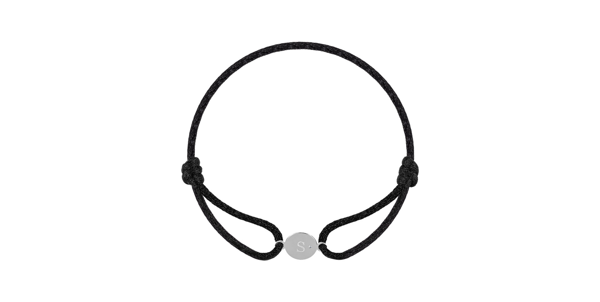 Diamond bracelet Circle Letter S