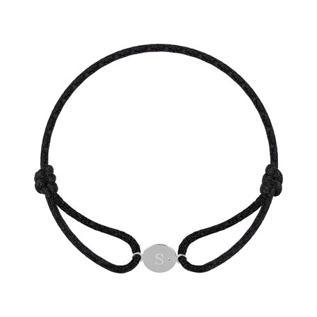 Diamond bracelet Circle Letter S