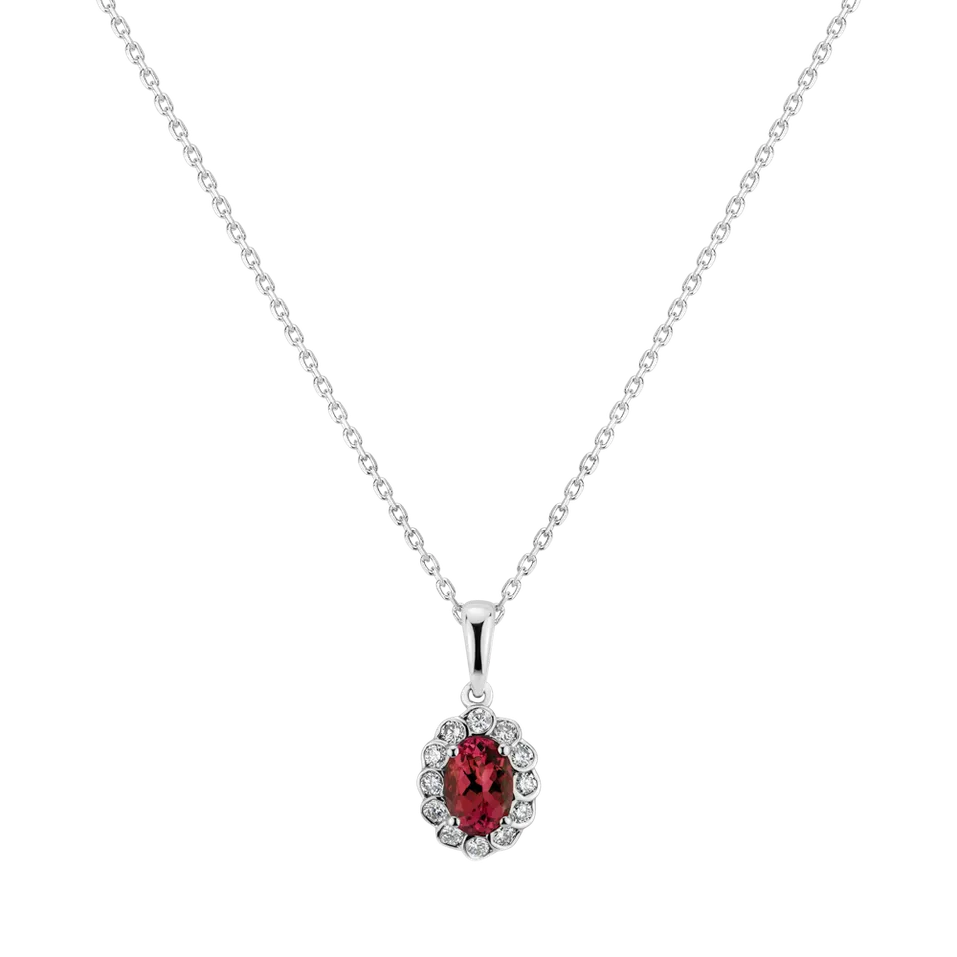 Diamond pendant with Ruby Glamour Princess