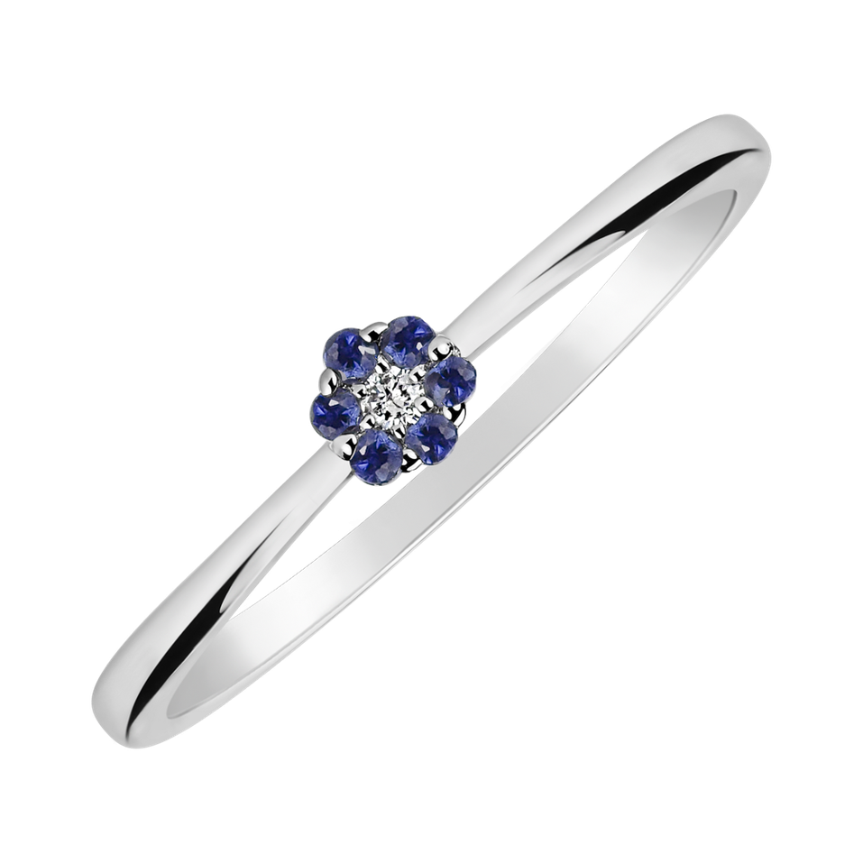 Diamond ring with Sapphire Shiny Constellation