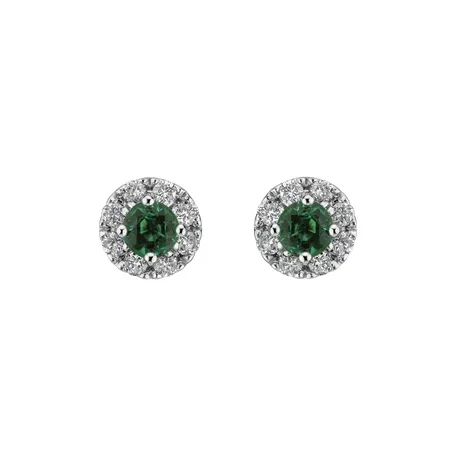 Diamond earrings with Emerald Everyday Glow
