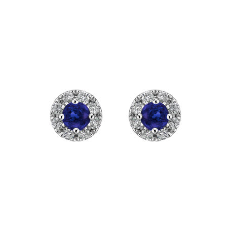 Diamond earrings with Sapphire Everyday Glow