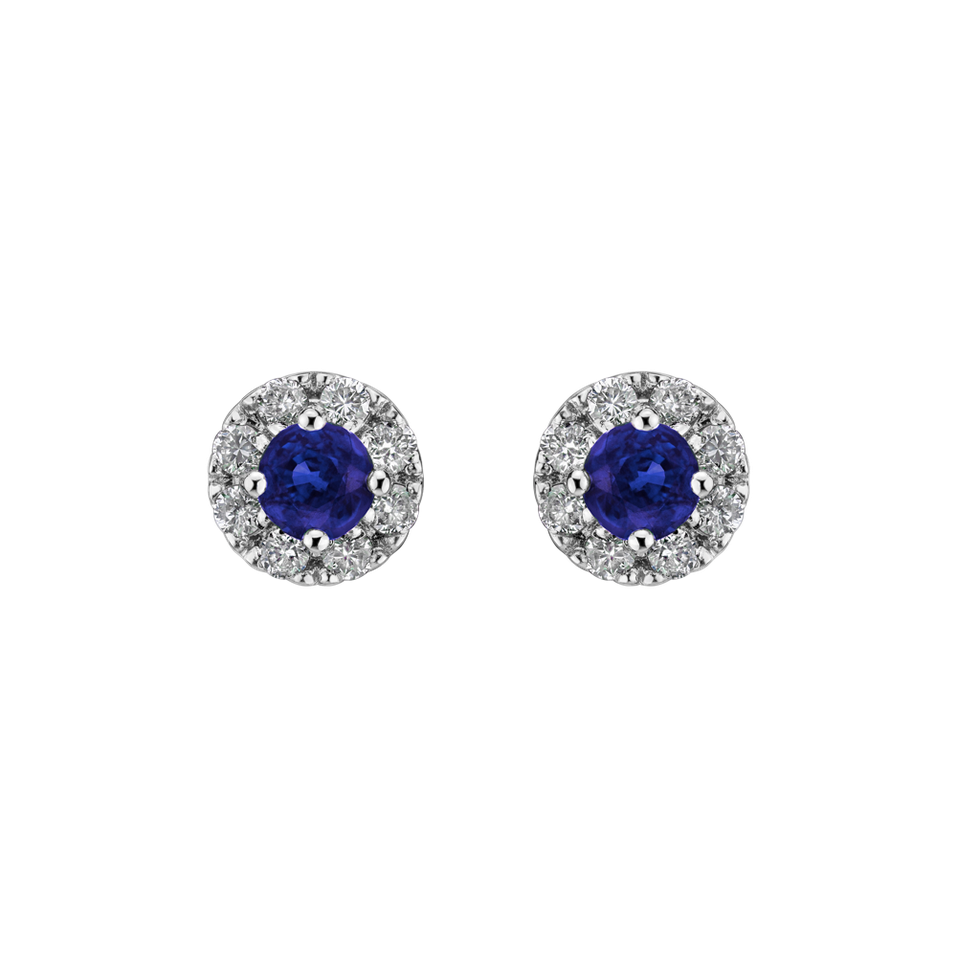 Diamond earrings with Sapphire Everyday Glow