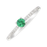 Diamond ring with Emerald Gem Simplicity2