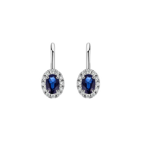Diamond earrings with Sapphire Imperial Allegory