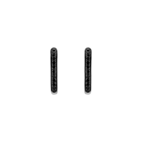 Earrings with black diamonds Moon Opium