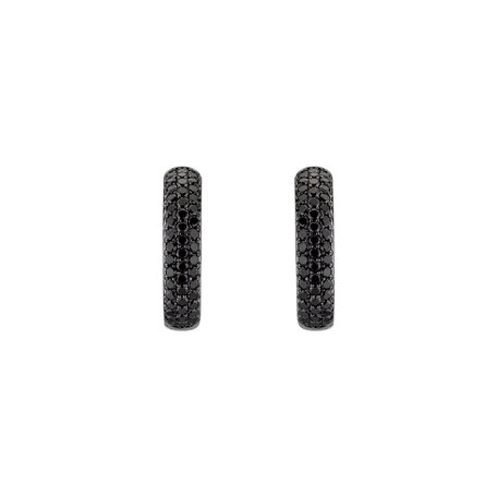 Earrings with black diamonds Aristocratic Taste