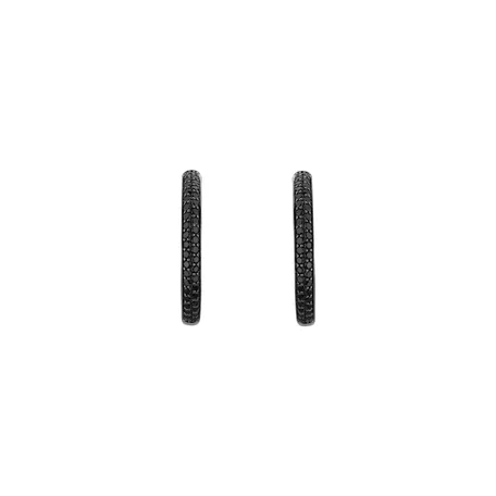 Earrings with black and white diamonds Sparkling Wish