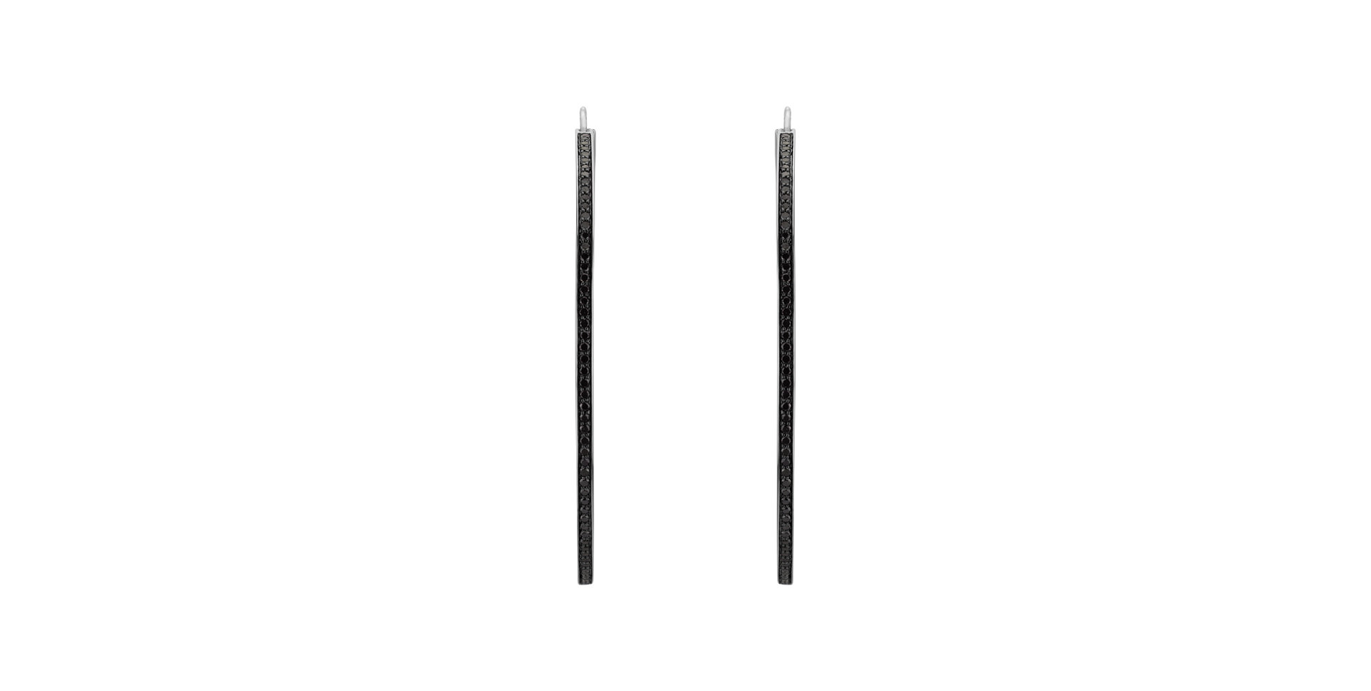 Earrings with black and white diamonds Tender Touch