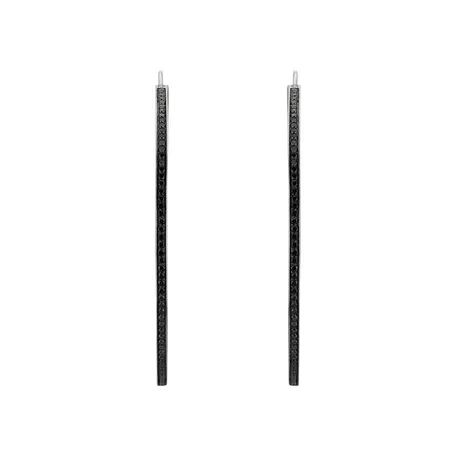 Earrings with black and white diamonds Tender Touch