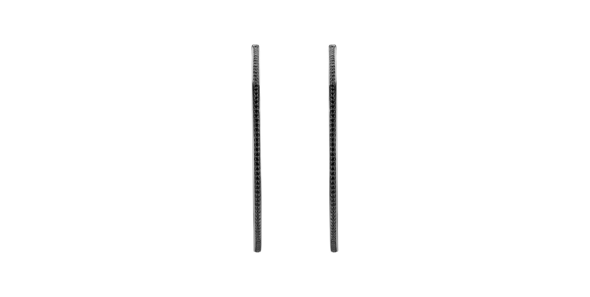 Earrings with black and white diamonds Sparkling Eclipse