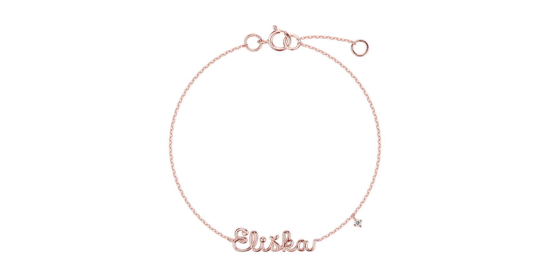 Diamond bracelet Curly Name