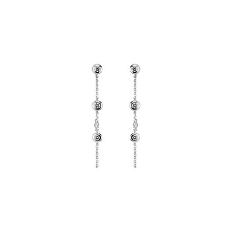 14ct white gold diamond earrings Diamond earrings Drops Waterfall