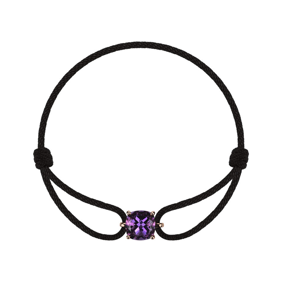 Bracelet with Amethyst Brazil Purple Faith