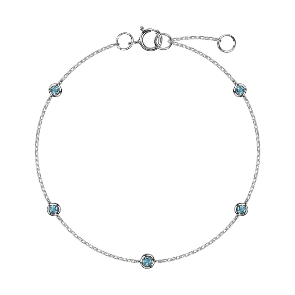 14ct white gold bracelet with Topaz Swiss Roggeveen