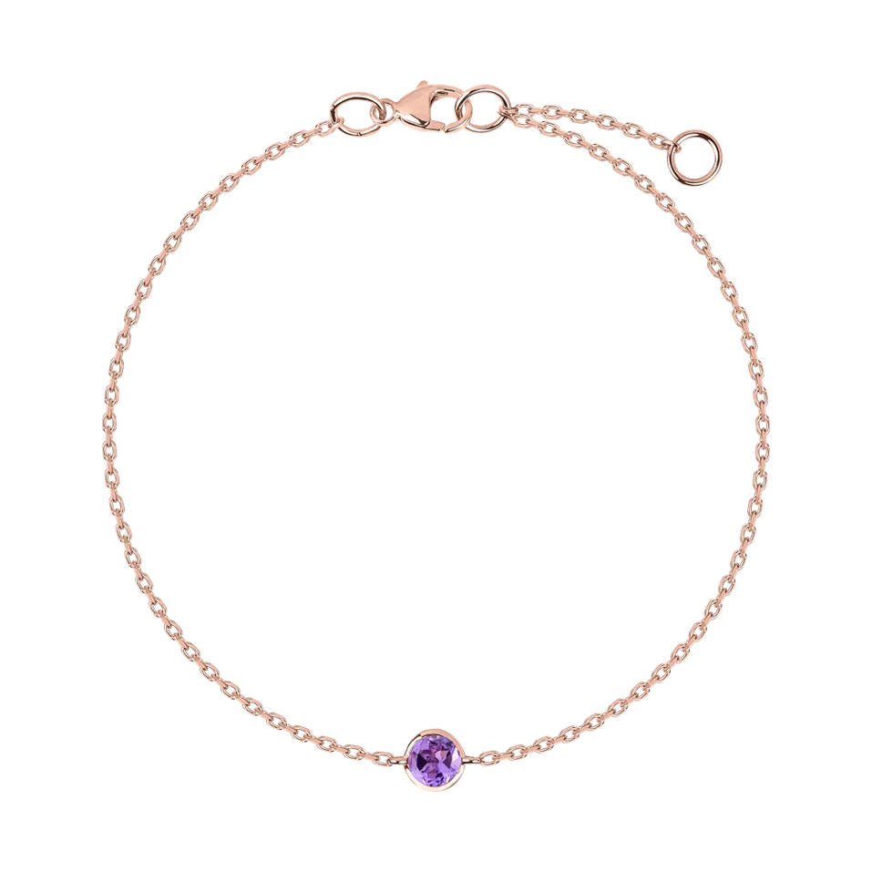 Bracelet with Amethyst Neon Dot
