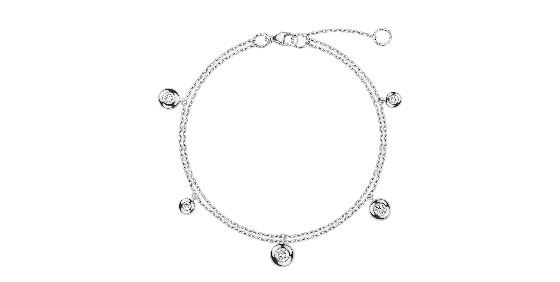 14ct white gold diamond bracelet Drops of Sparkle