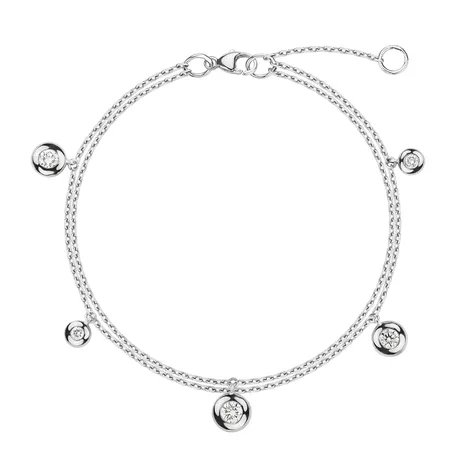 14ct white gold diamond bracelet Drops of Sparkle