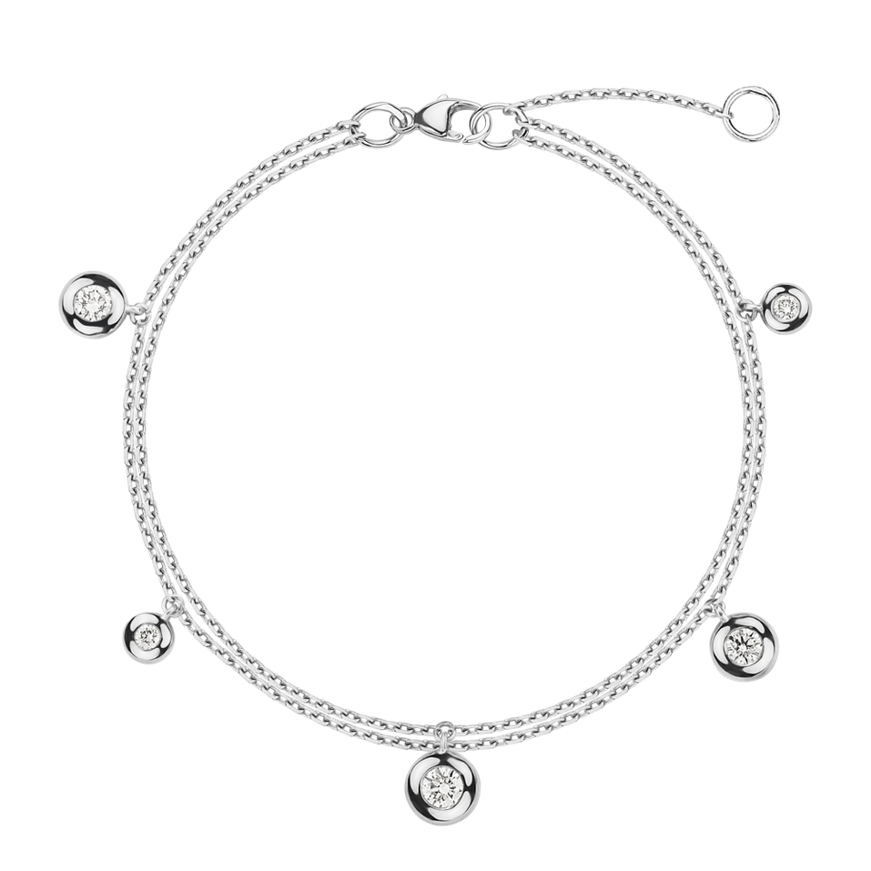 14ct white gold diamond bracelet Drops of Sparkle