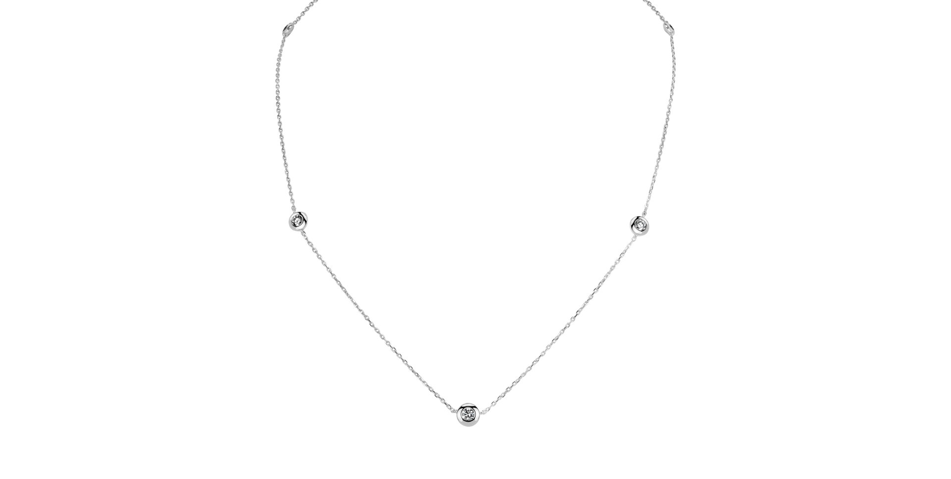 14ct white gold diamond necklace Atervi
