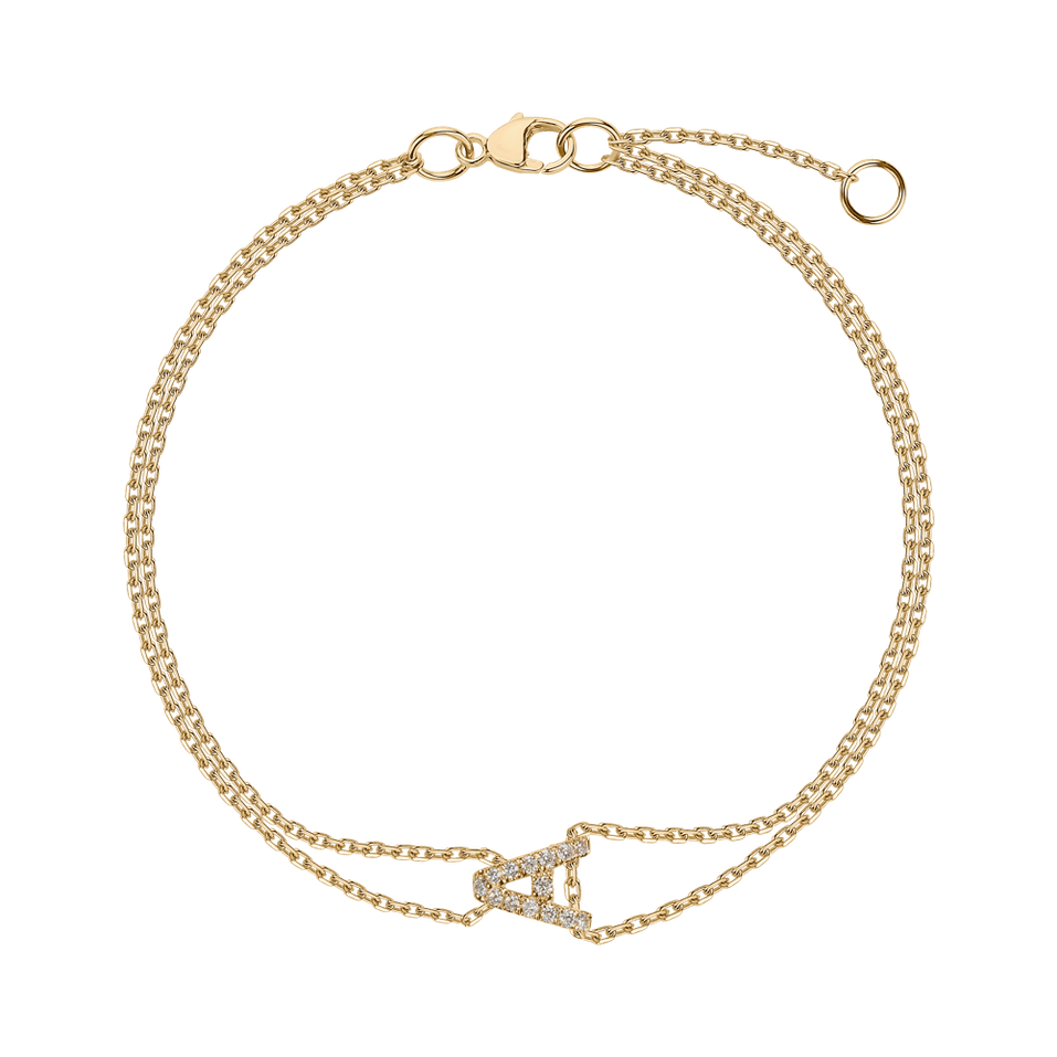 14ct yellow gold diamond bracelet Brilliant necklace Waterfall Heaven