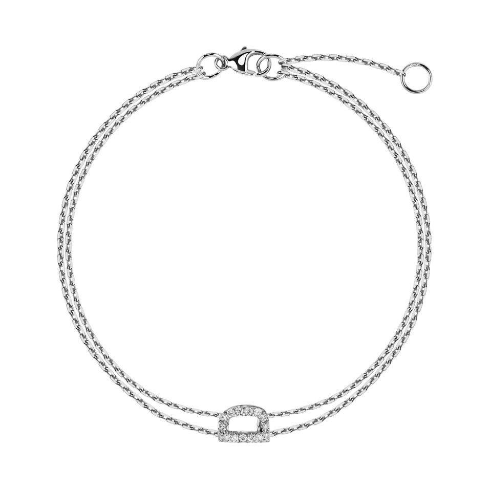 14ct white gold diamond bracelet Brilliant necklace Waterfall Heaven