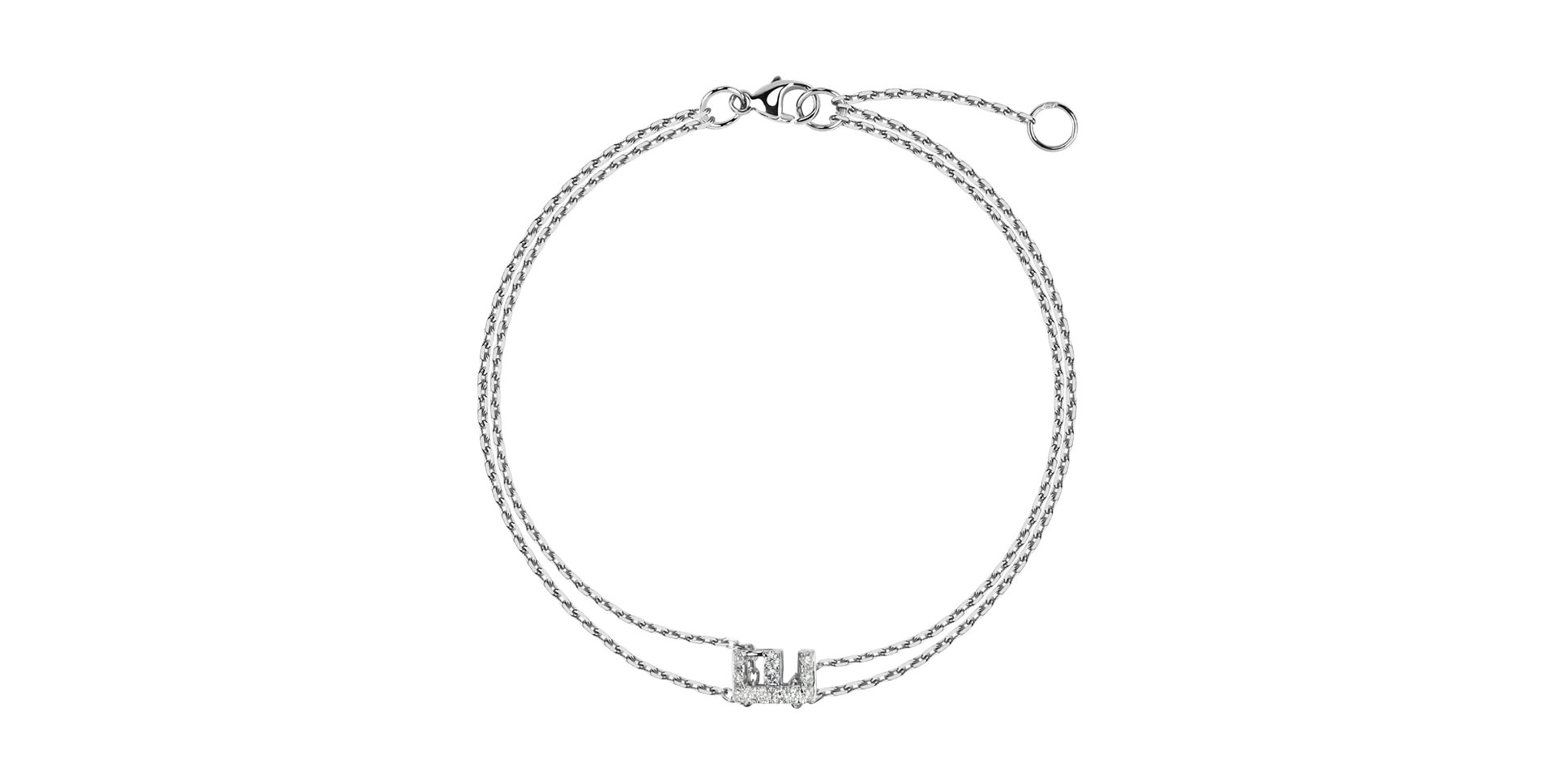 14ct white gold diamond bracelet Brilliant necklace Waterfall Heaven