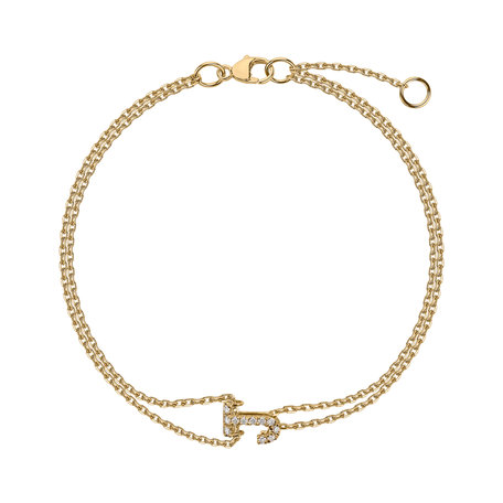 14ct yellow gold diamond bracelet Brilliant necklace Waterfall Heaven
