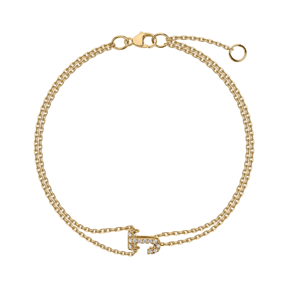 14ct yellow gold diamond bracelet Brilliant necklace Waterfall Heaven