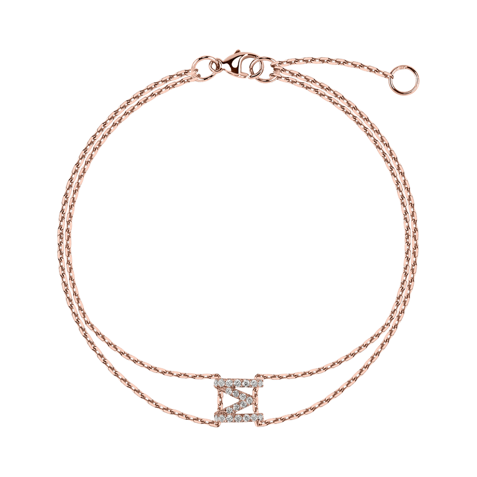 14ct rose gold diamond bracelet Brilliant necklace Waterfall Heaven