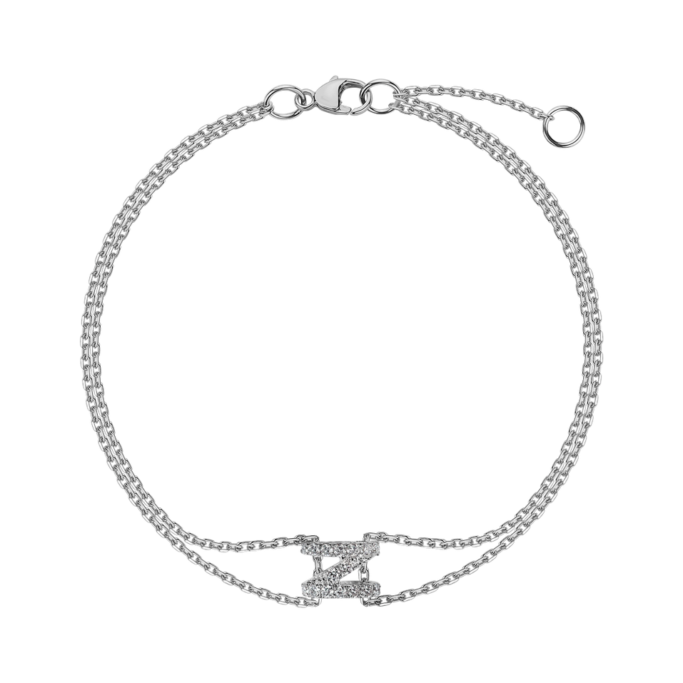 14ct white gold diamond bracelet Brilliant necklace Waterfall Heaven