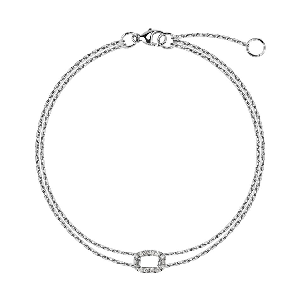14ct white gold diamond bracelet Brilliant necklace Waterfall Heaven