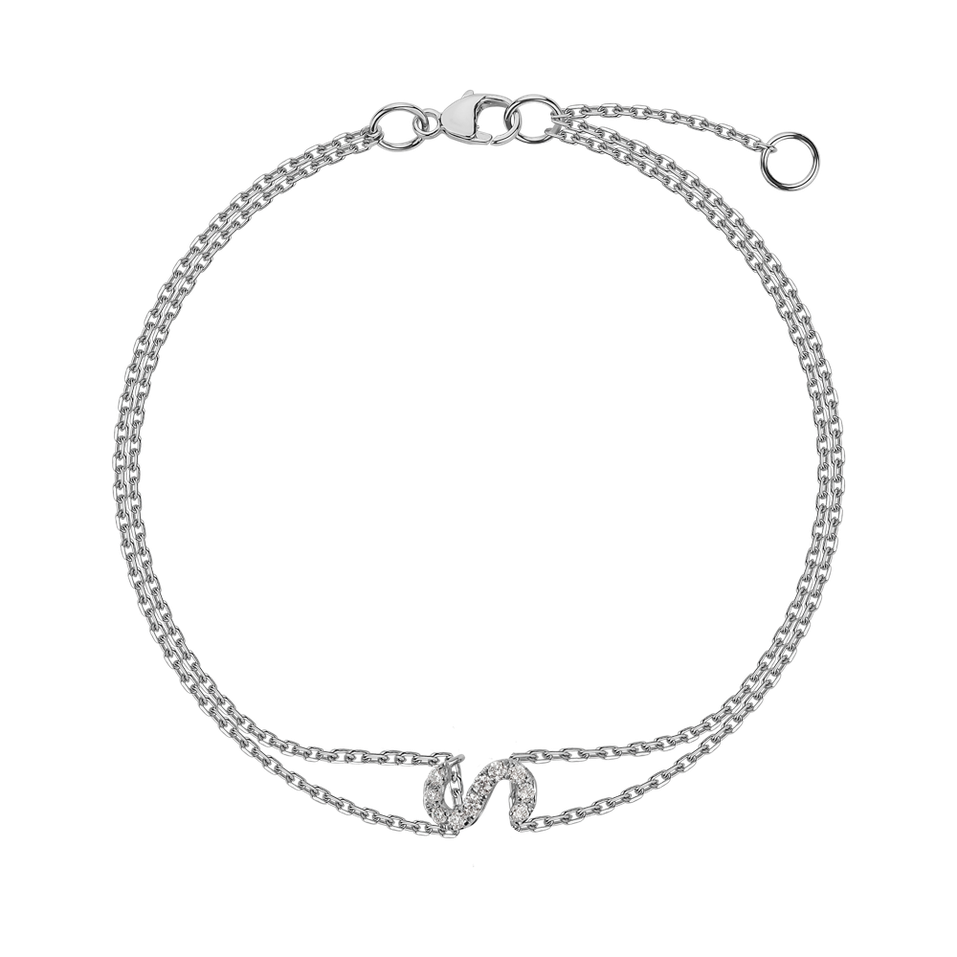 14ct white gold diamond bracelet Brilliant necklace Waterfall Heaven