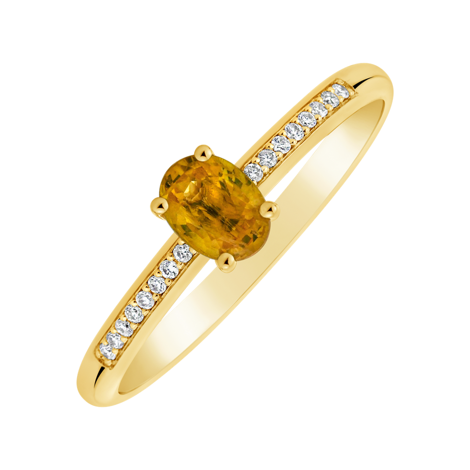 Prsten s diamanty with Sapphire Princess