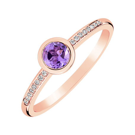 Diamond rings with Amethyst Regal Sparkle