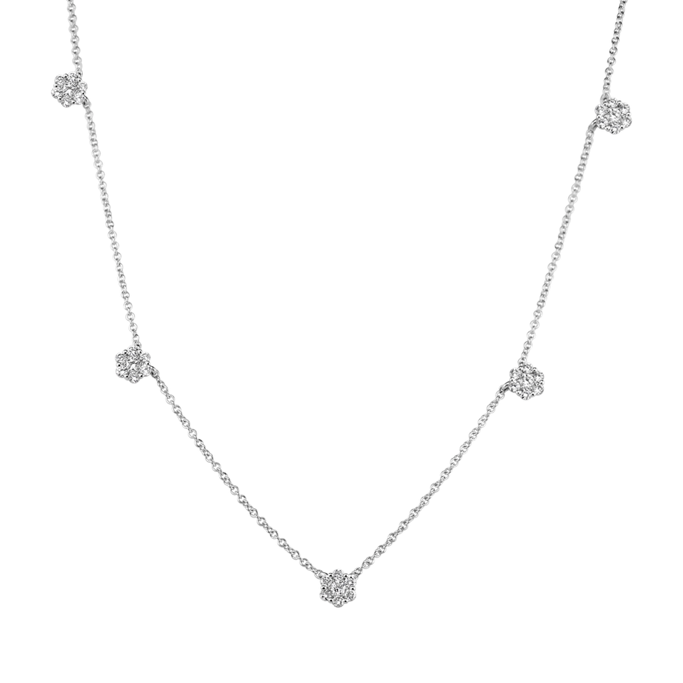 14ct white gold diamond necklace Serene Night