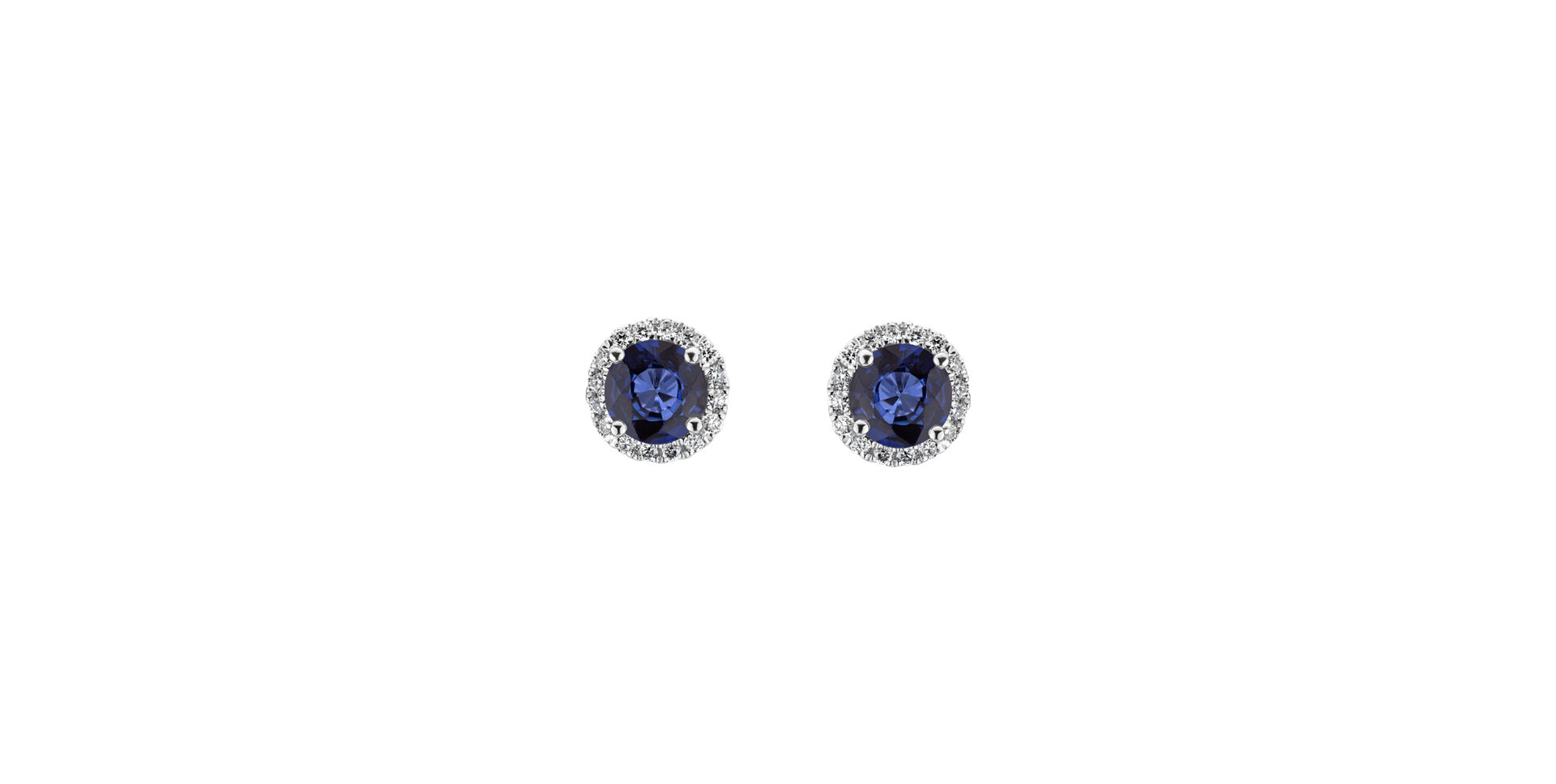 Diamond earrings with Sapphire Rimmon