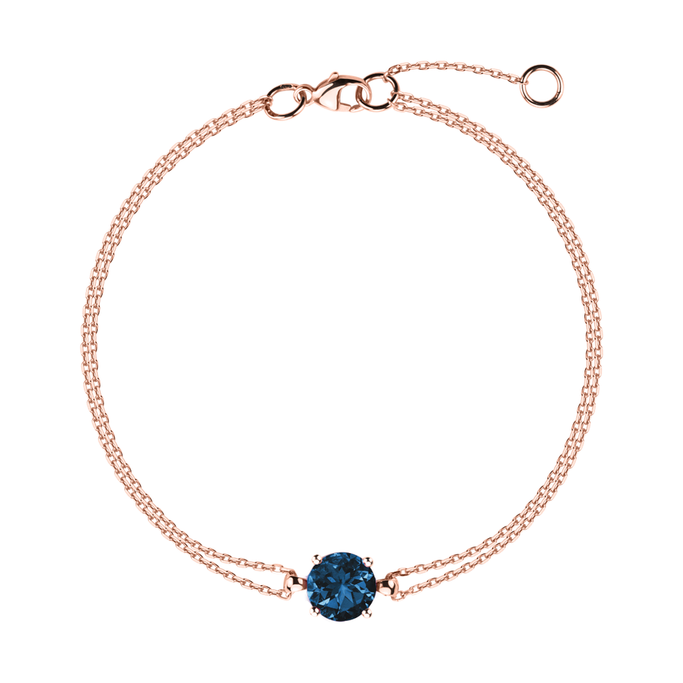 14ct rose gold bracelet with Topaz London Roneme