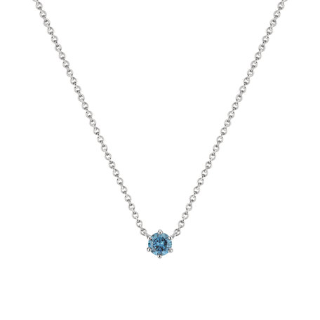 14ct white gold diamond necklace Essential Drop