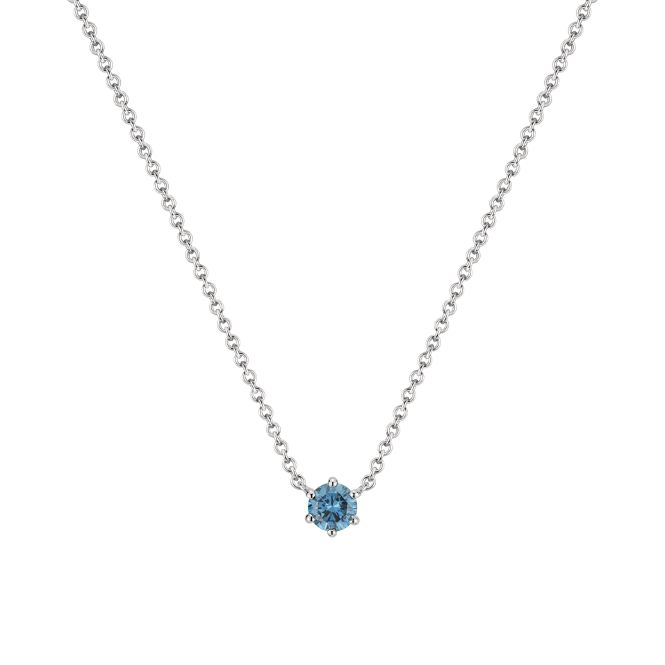 14ct white gold diamond necklace Essential Drop