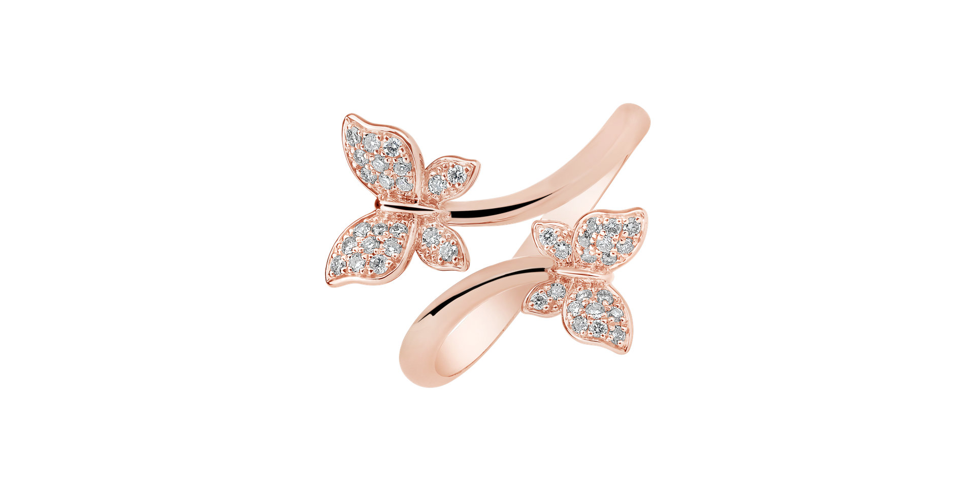 Diamond ring Dancing Wings