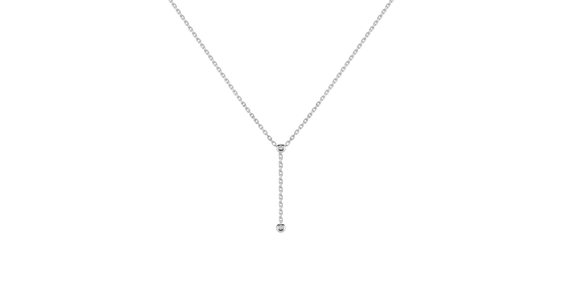 14ct white gold diamond necklace Ethereal Gleam